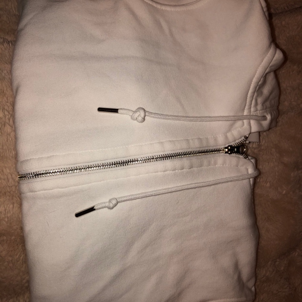 White zip up jacket